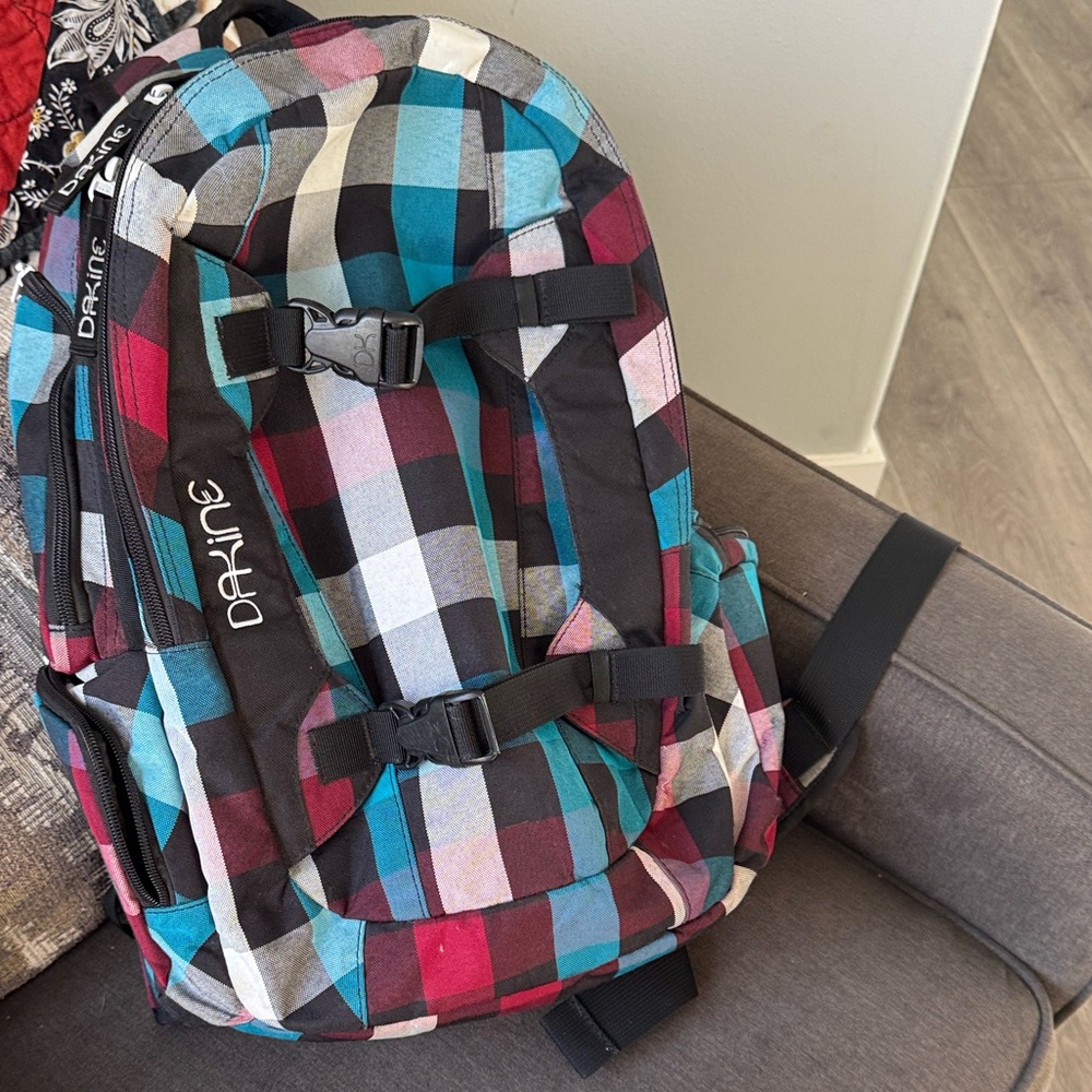 Dakine Red and Blue Checkered Men's Backpack